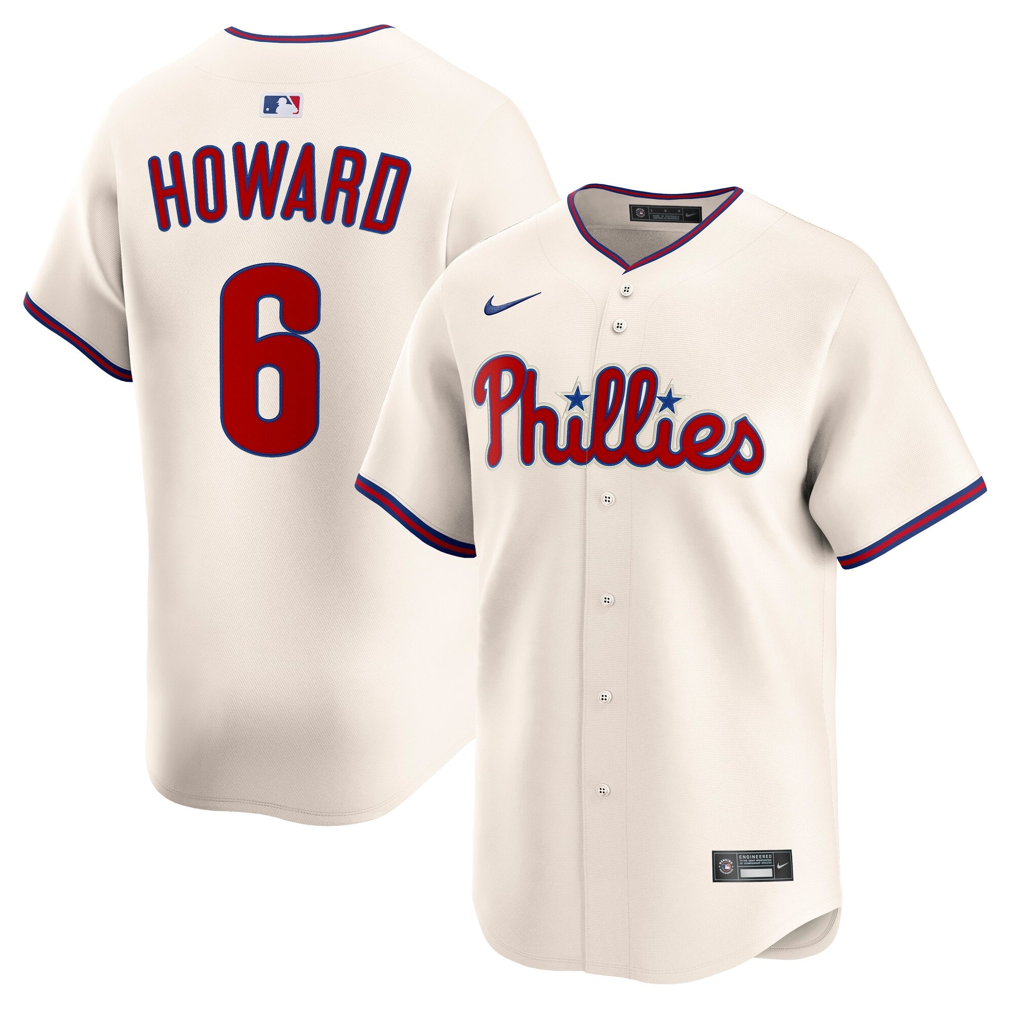 Ryan Howard Philadelphia Phillies Nike Limited Jersey - White/Cream - Image 6