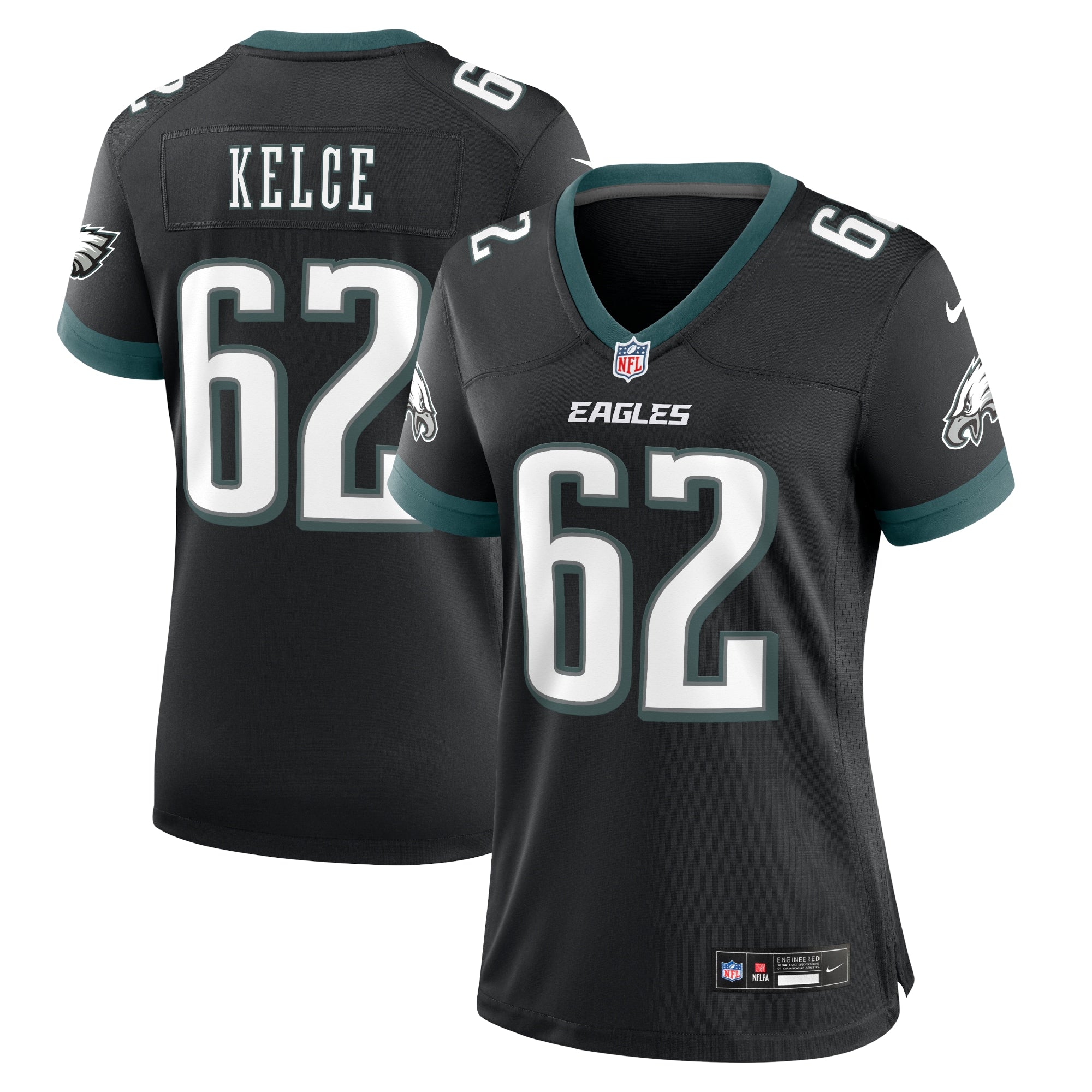 Jason Kelce Philadelphia Eagles Nike Women's Team Game Jersey - Midnight Green/Black - Image 6
