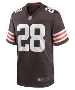 Alternative view of Jeremiah Owusu-Koramoah Cleveland Browns Nike Game Player Jersey - Brown