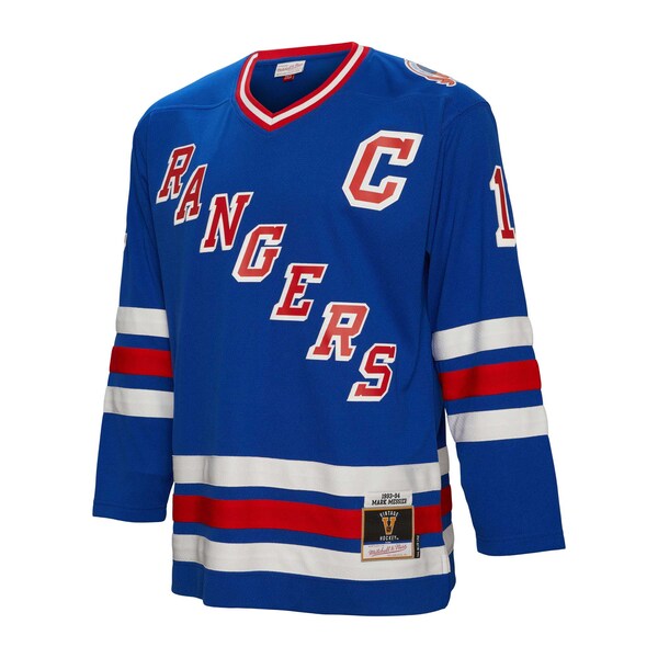 Mark Messier New York Rangers Big & Tall 1993 Captain Patch Blue Line Player Jersey - Blue - Image 5