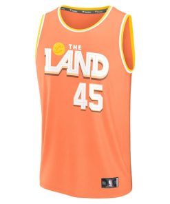 Alternative view of Donovan Mitchell Cleveland Cavaliers  2025/26 City Edition Fast Break Jersey - Orange