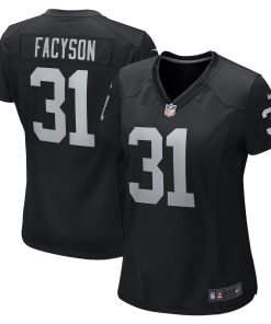 Brandon Facyson Las Vegas Raiders Nike Women's Team Game Jersey -  Black