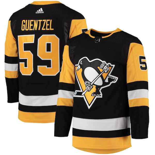 Jake Guentzel Pittsburgh Penguins adidas Home Primegreen Authentic Player Jersey - Black