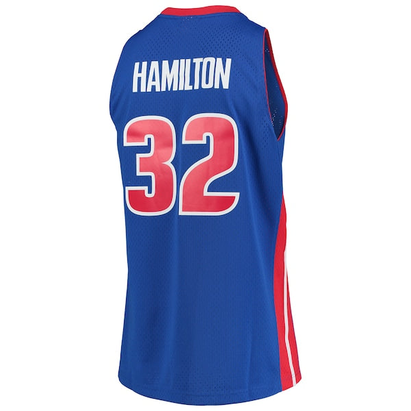 Richard Hamilton Detroit Pistons 2003/04 Hardwood Classics Swingman Jersey - Blue - Image 3