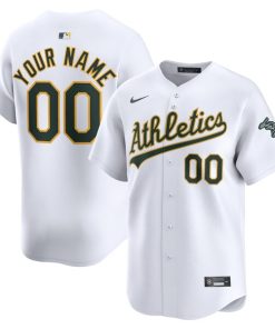 Oakland Athletics Nike Home Limited Custom Jersey - White