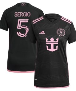 Sergio Busquets Inter Miami CF adidas Women's 2024 La Noche Replica Player Jersey - Black
