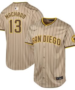 Alternative view of Manny Machado San Diego Padres Nike Youth Alternate Limited Player Jersey - Sand/White