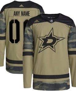 Dallas Stars adidas Military Appreciation Team Authentic Custom Practice Jersey - Camo