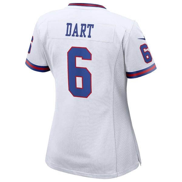 Jaxson Dart New York Giants Nike Women's Alternate Vintage White Game Jersey - White/Royal - Image 5