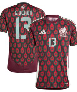 Guillermo Ochoa Mexico National Team adidas 2024 Home Replica Player Jersey - Burgundy/Green