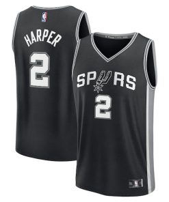 Dylan Harper San Antonio Spurs  Youth 2025 NBA Draft First Round Pick Fast Break Replica Jersey - Icon Edition - Black
