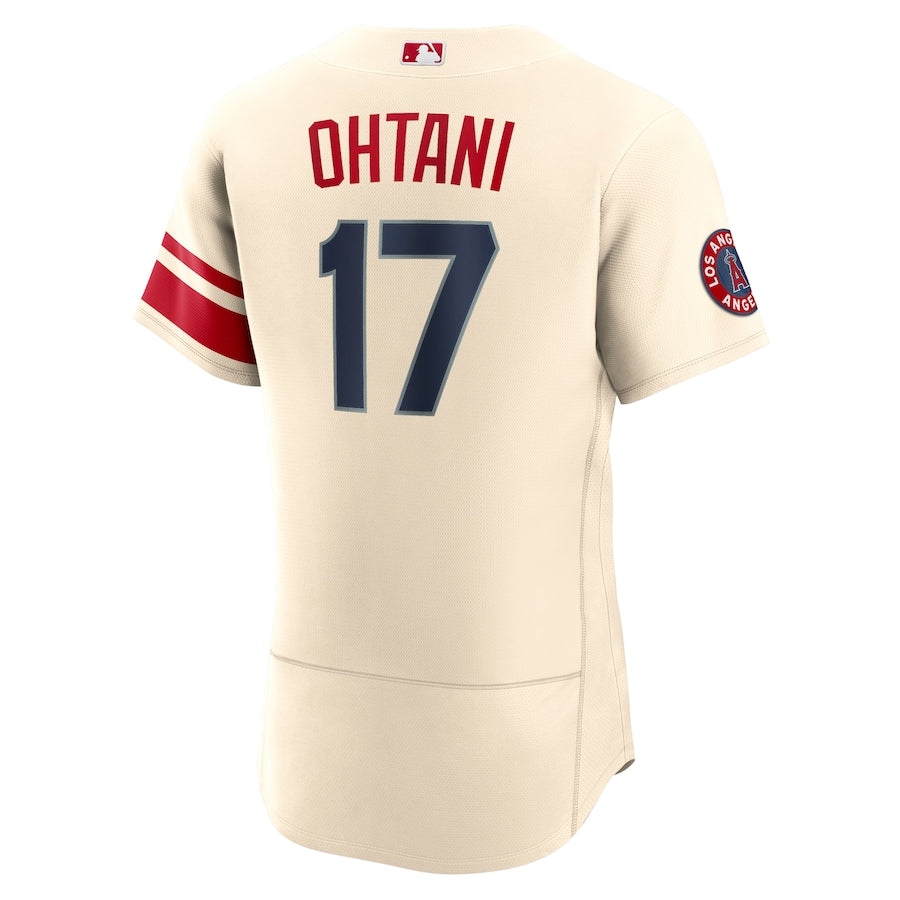Shohei Ohtani Los Angeles Angels Nike 2022 City Connect Authentic Player Jersey - Cream - Image 4