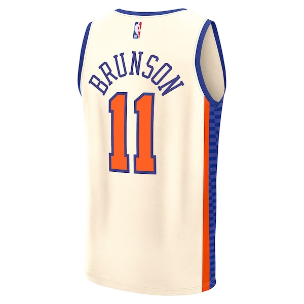 Jalen Brunson New York Knicks 2025/26 City Edition Fast Break Jersey - Cream - Image 3