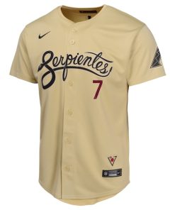 Alternative view of Corbin Carroll Arizona Diamondbacks Nike Youth City Connect Limited Player Jersey - Sand