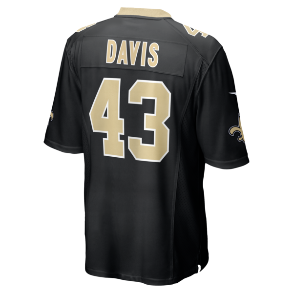 Michael Davis New Orleans Saints Nike Team Game Jersey - Black - Image 3