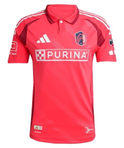 Alternative view of St. Louis City SC adidas 2025 Forever CITY Red Authentic Custom Jersey - Red