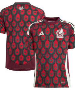 Mexico National Team adidas Youth 2024 Home Replica Jersey - Burgundy