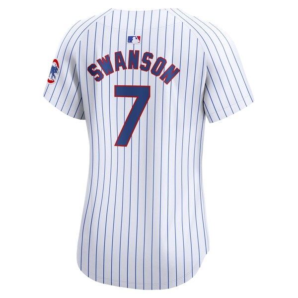 Dansby Swanson Chicago Cubs Nike Women's Home Limited Player Jersey - White - Image 4