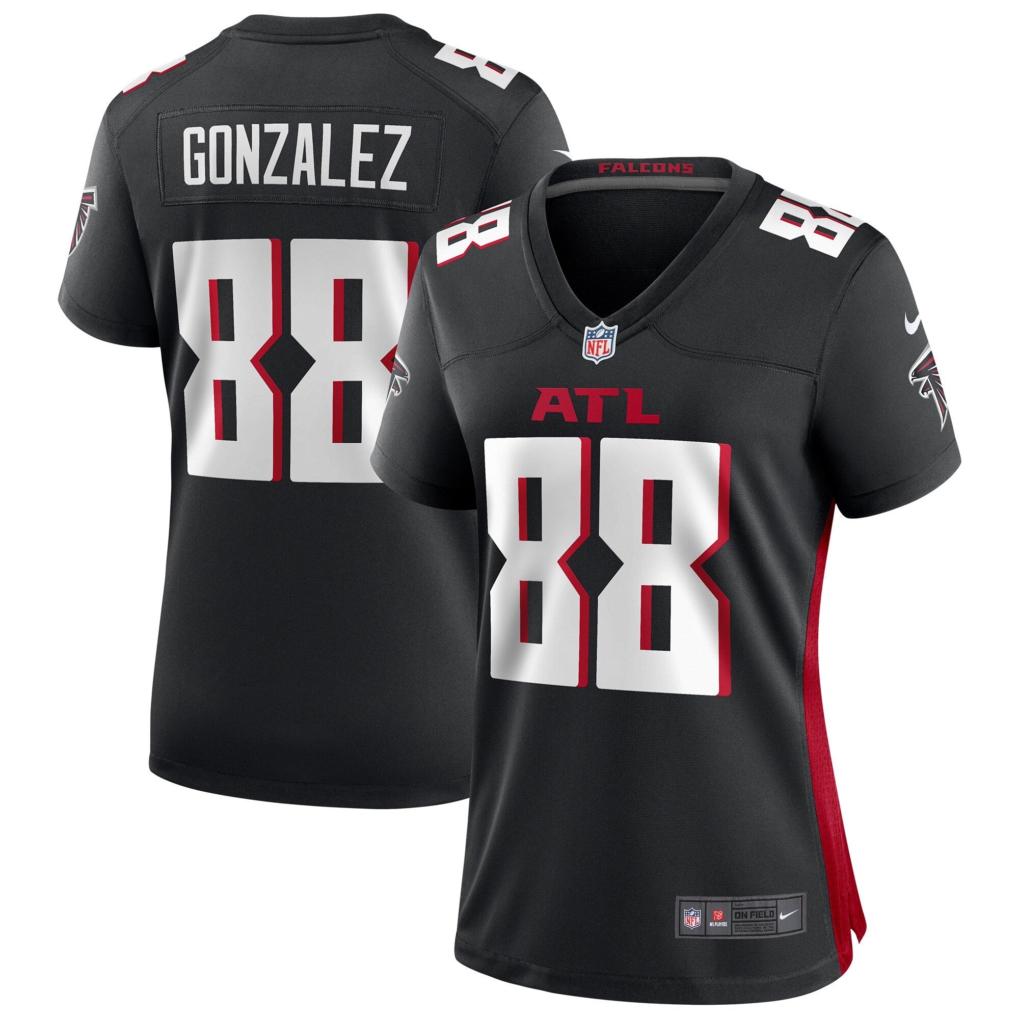 Tony Gonzalez Atlanta Falcons Nike Women's Retired Game Jersey - Red/Black - Image 5