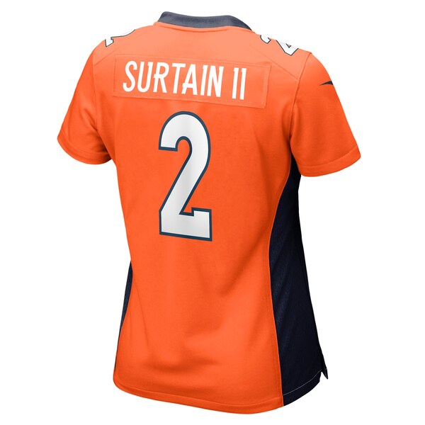 Patrick Surtain II Denver Broncos Nike Women's Game Jersey - Orange/Navy - Image 4