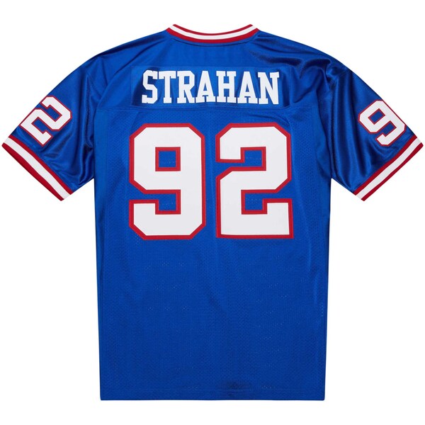 Michael Strahan New York Giants 1993 Authentic Throwback Retired Player Jersey - Royal/White - Image 2
