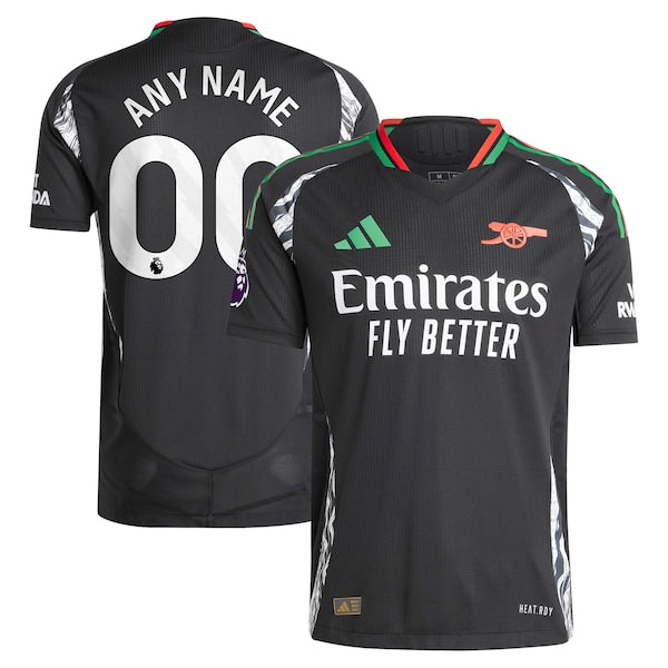 Arsenal adidas 2024/25 Away Authentic Custom Jersey - Black - Image 2