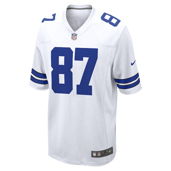 Jake Ferguson Dallas Cowboys Nike Game Jersey - White/Navy - Image 3