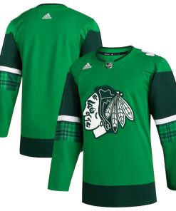 Chicago Blackhawks adidas 2023 St. Patrick's Day Primegreen Authentic Jersey - Kelly Green