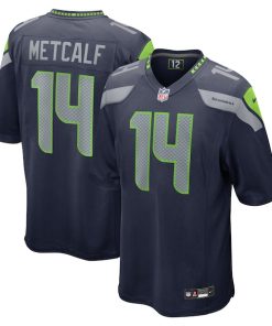 Alternative view of DK Metcalf Seattle Seahawks Nike  Game Jersey -  College Navy