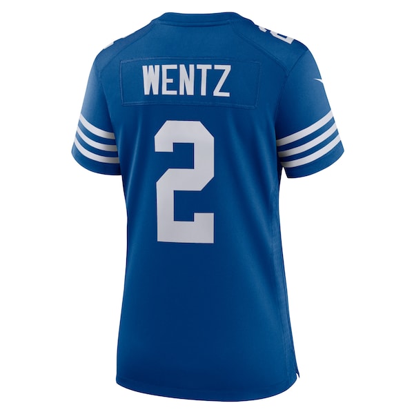 Carson Wentz Indianapolis Colts Nike Women's Alternate Game Jersey - Royal/White - Image 4