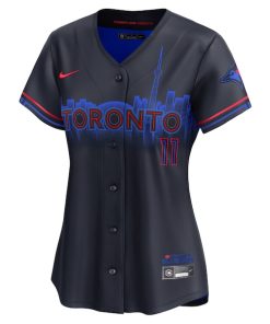 Alternative view of Bo Bichette Toronto Blue Jays Nike Women's 2024 City Connect Limited Player Jersey - Navy