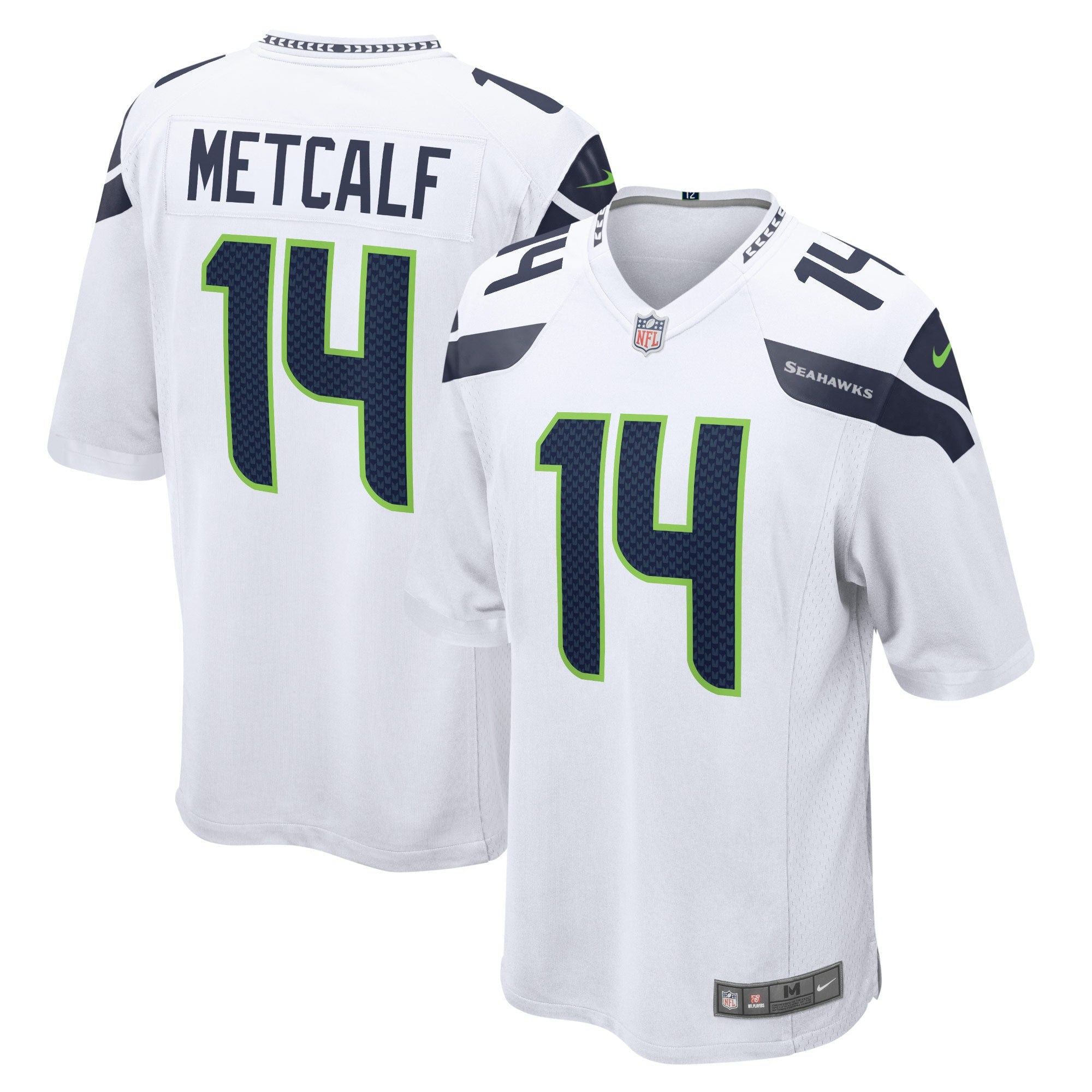 DK Metcalf Seattle Seahawks Nike Game Player Jersey - College Navy/White - Image 7