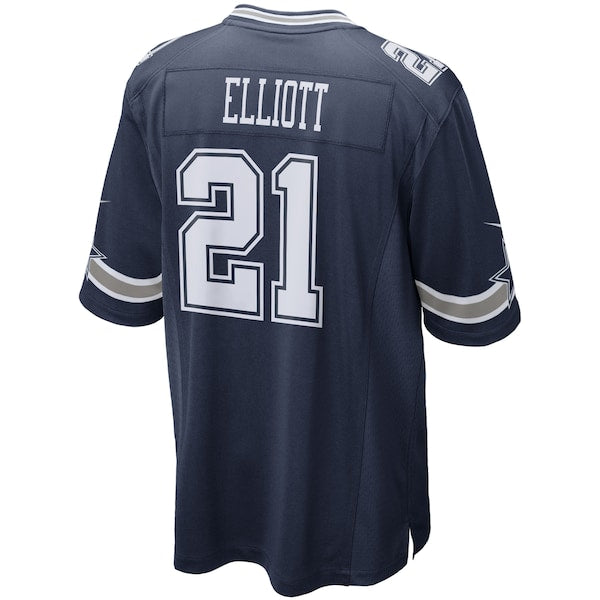 Ezekiel Elliott Dallas Cowboys Nike Game Team Jersey - Navy/White - Image 4
