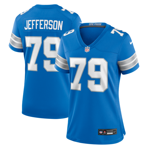 Quinton Jefferson Detroit Lions Nike Women's Team Game Jersey - Blue