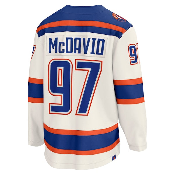 Connor McDavid Edmonton Oilers Alternate Breakaway Jersey - Light Beige - Image 2