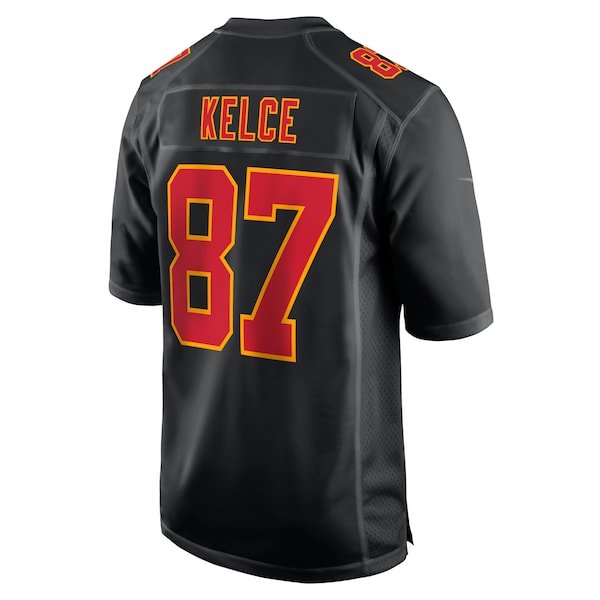 Travis Kelce Kansas City Chiefs Nike Super Bowl LVIII Carbon Fashion Game Player Jersey - Black - Image 3
