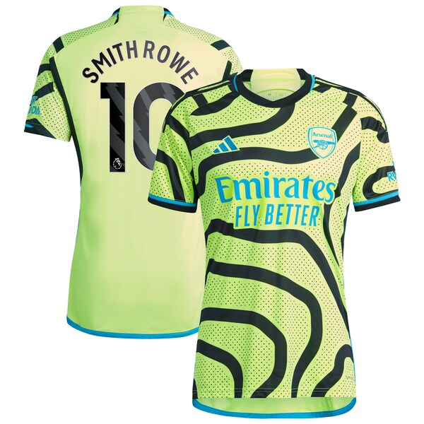 Emile Smith Rowe Arsenal adidas 2023/24 Away Replica Player Jersey - Yellow/Green - Image 2