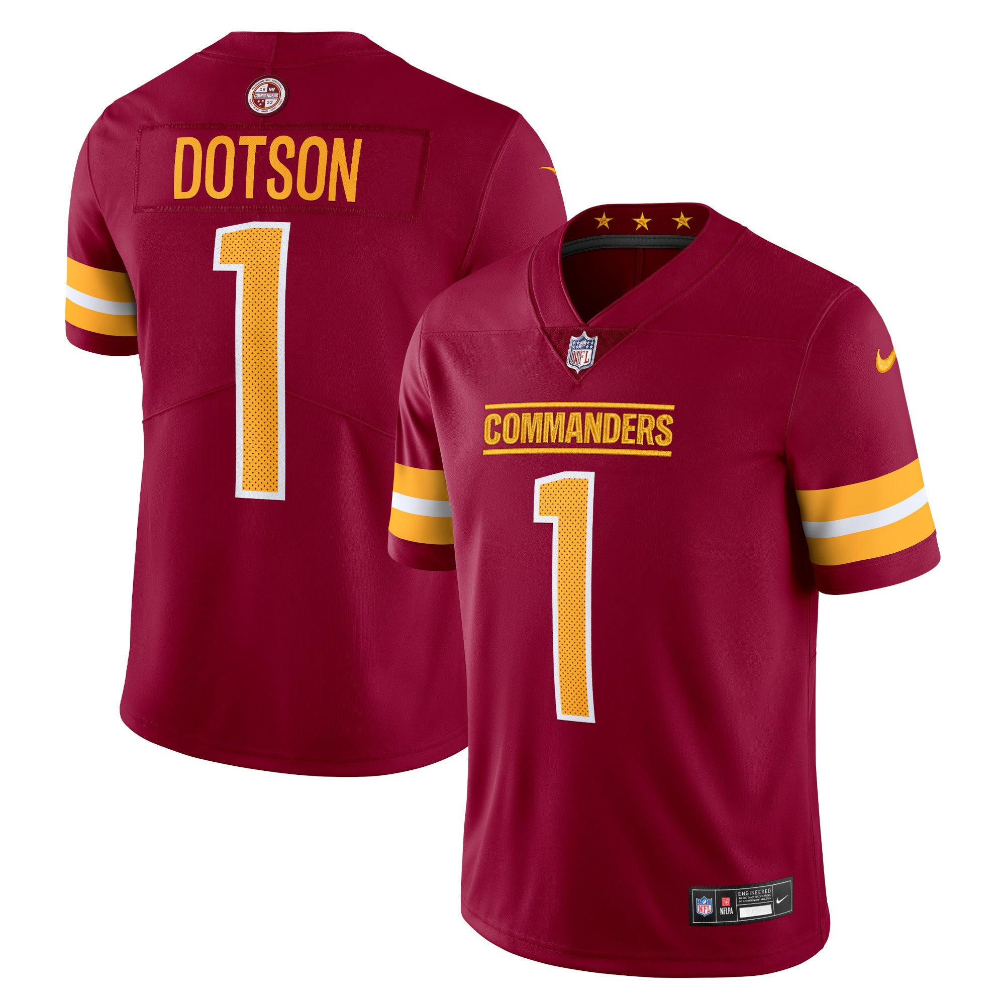 Jahan Dotson Washington Commanders Nike Alternate Vapor Untouchable Limited Jersey - Black/Burgundy - Image 6