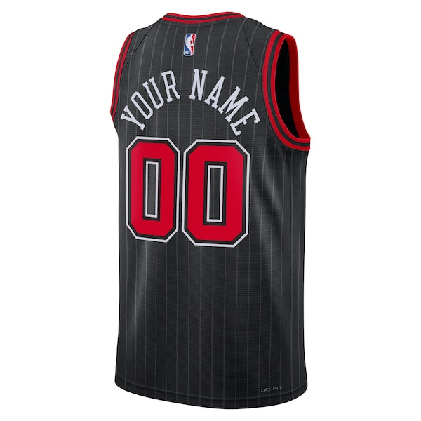 Chicago Bulls Jordan Brand Unisex 2022/23 Swingman Custom Jersey - Statement Edition - Black - Image 3