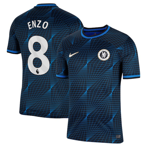 Enzo Fern¨¢ndez Chelsea Nike 2023/24 Away Stadium Replica Player Jersey - Navy/Blue/Mint