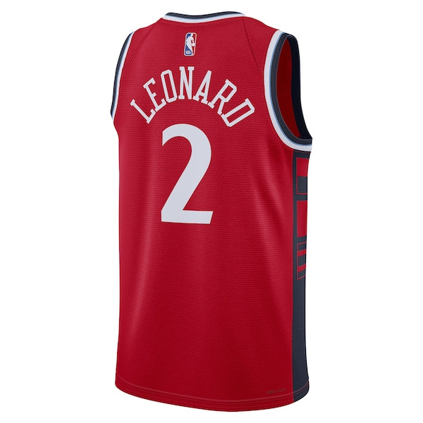 Kawhi Leonard LA Clippers Jordan Brand Unisex 2024/25 Swingman Jersey - Statement Edition - Red - Image 3