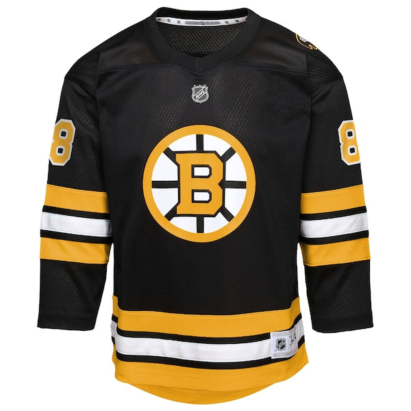 David Pastrnak Boston Bruins Youth Home Replica Player Jersey - Black - Image 2