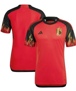 Custom Belgium National Team adidas 2022/23 Home Authentic Jersey - Red