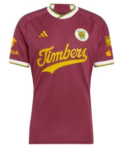 Alternative view of Portland Timbers adidas 2024 Archive Authentic Jersey - Red