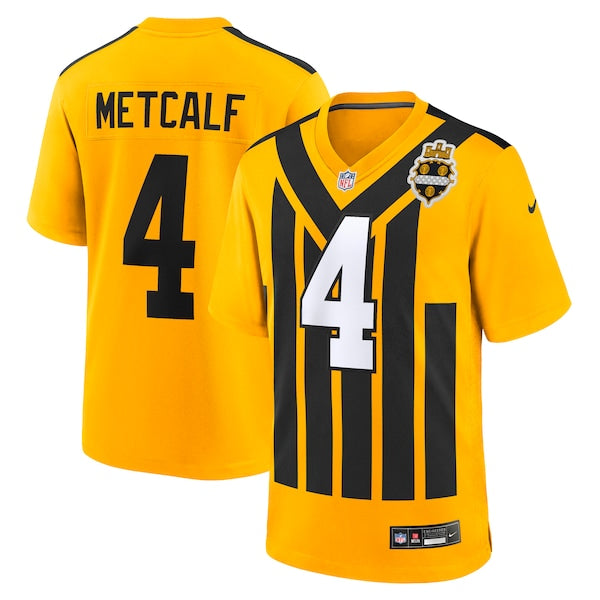DK Metcalf Pittsburgh Steelers Nike Alternate 1933 Throwback Game Jersey - Gold/Black - Image 2