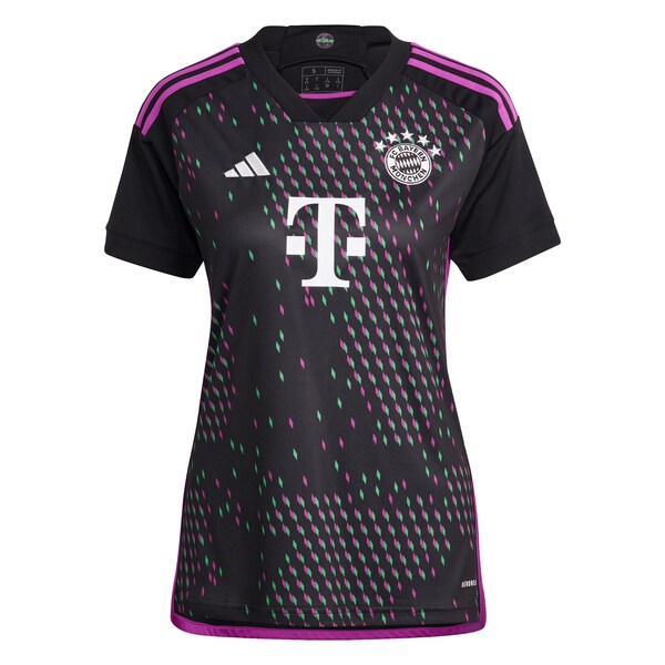 Jamal Musiala Bayern Munich adidas Women's 2023/24 Away Replica Player Jersey - Black/White - Image 3
