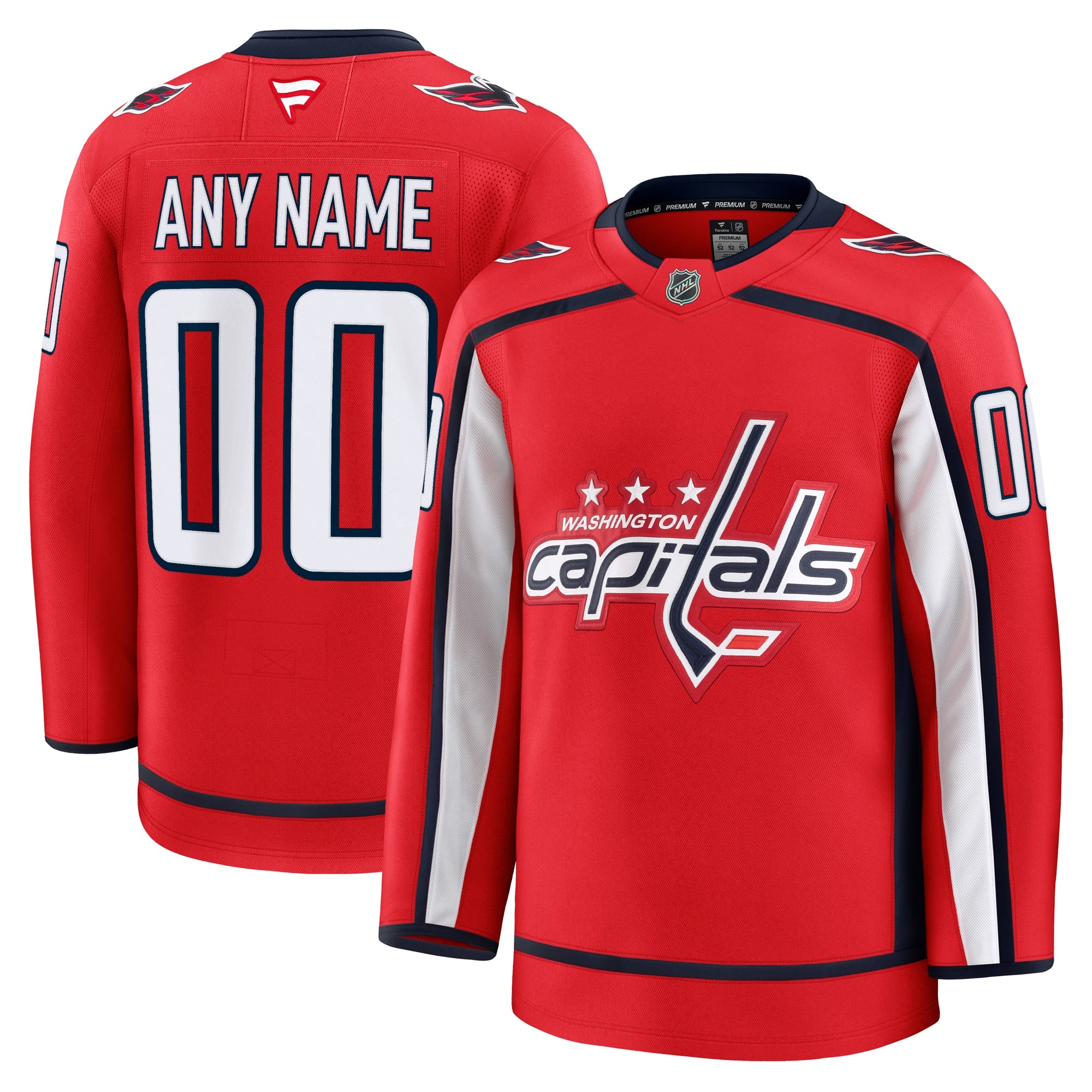 Washington Capitals Away Premium Custom Jersey - White/Red/Black - Image 9