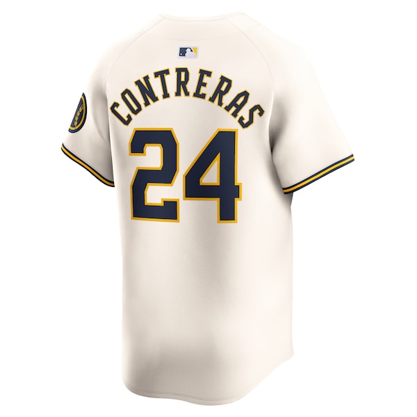 William Contreras Milwaukee Brewers Nike Home Limited Player Jersey - Cream - Image 3