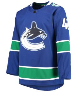 Alternative view of Elias Pettersson Vancouver Canucks adidas 2020/21 Authentic Home Player Jersey - Blue