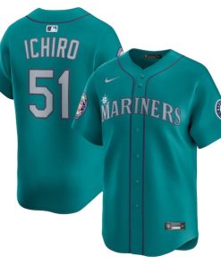 Ichiro Suzuki Seattle Mariners Nike 2025 National Baseball Hall of Fame Nike Alternate Limited Player Jersey - Aqua/White